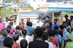 Flood relief work in Tirunelveli in December 2023